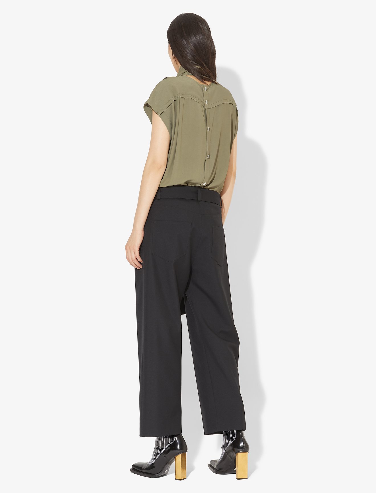 Short Sleeve Scarf Top #2