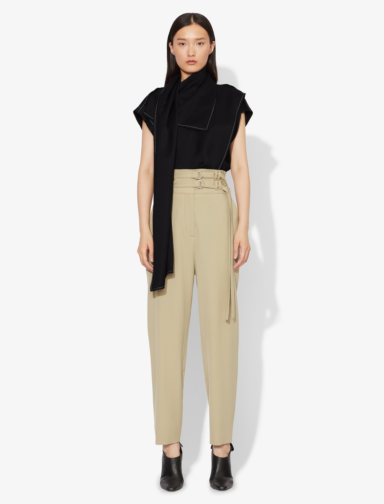 Short Sleeve Scarf Top #1