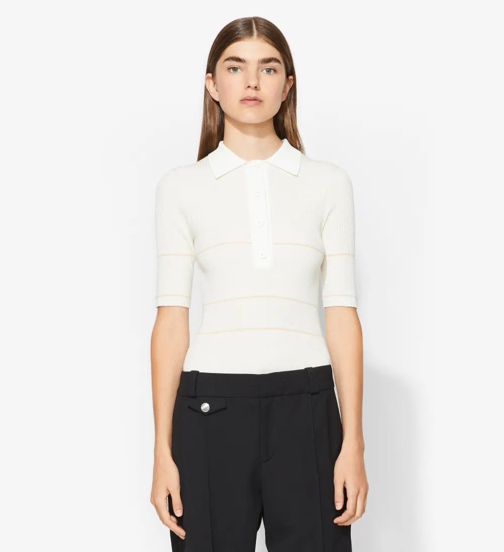 Silk Cashmere Knit Polo