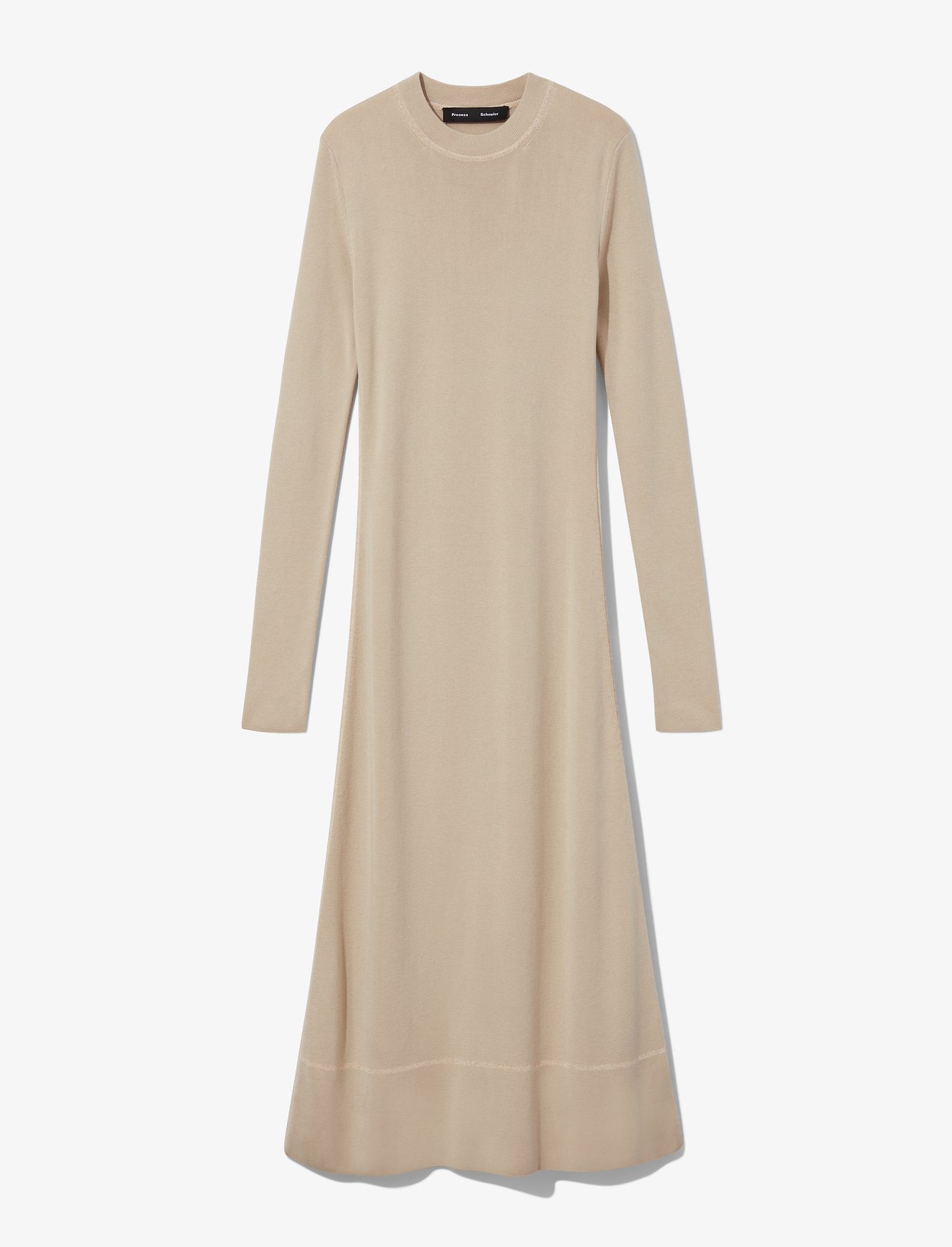 Silk Cashmere Long Sleeve Crewneck Dress #4