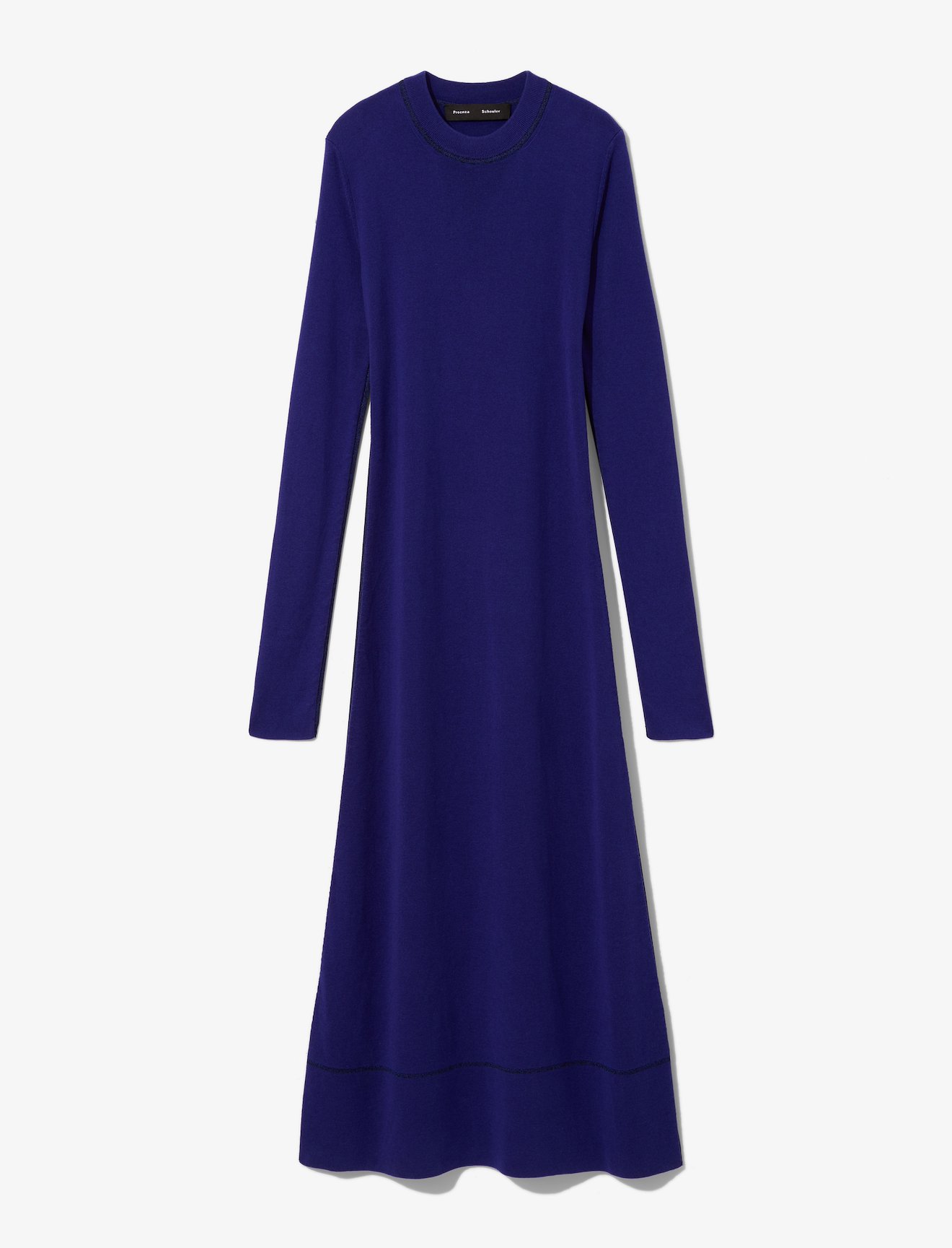 Silk Cashmere Long Sleeve Crewneck Dress #4