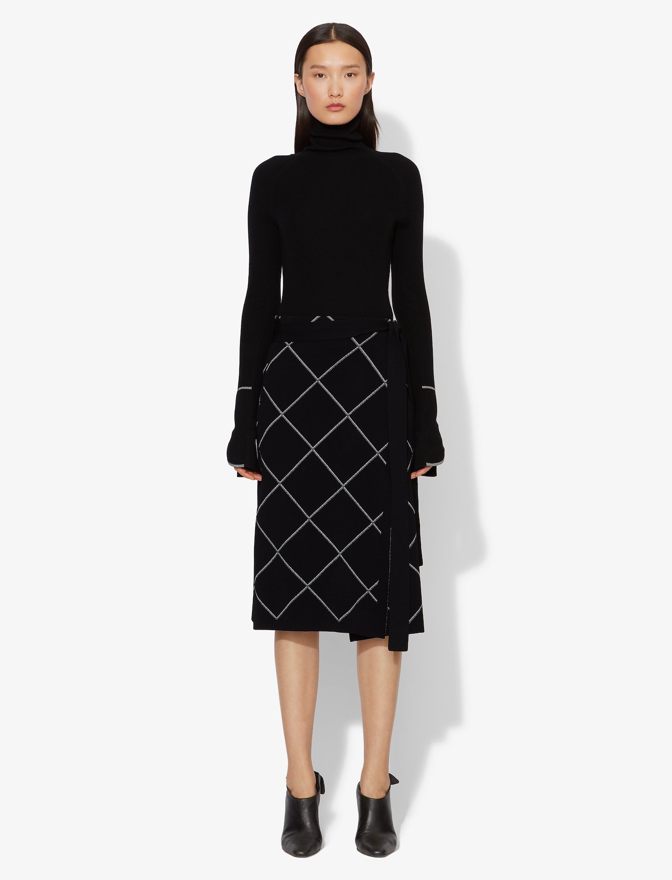 Silk Cashmere Long Sleeve Knit Turtleneck #1