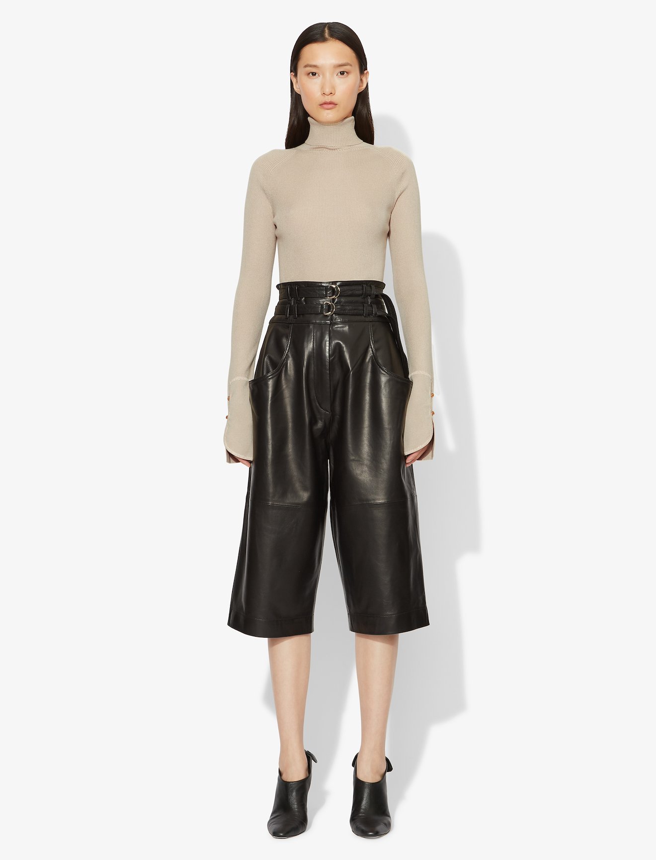 Silk Cashmere Long Sleeve Knit Turtleneck #1