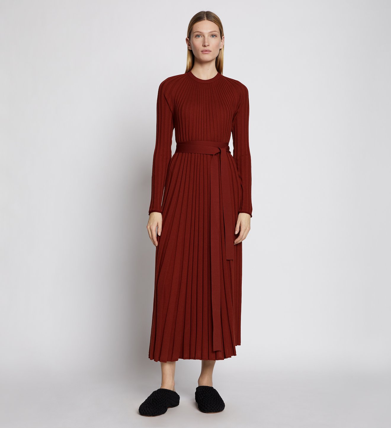 Silk Cashmere Pleated Dress