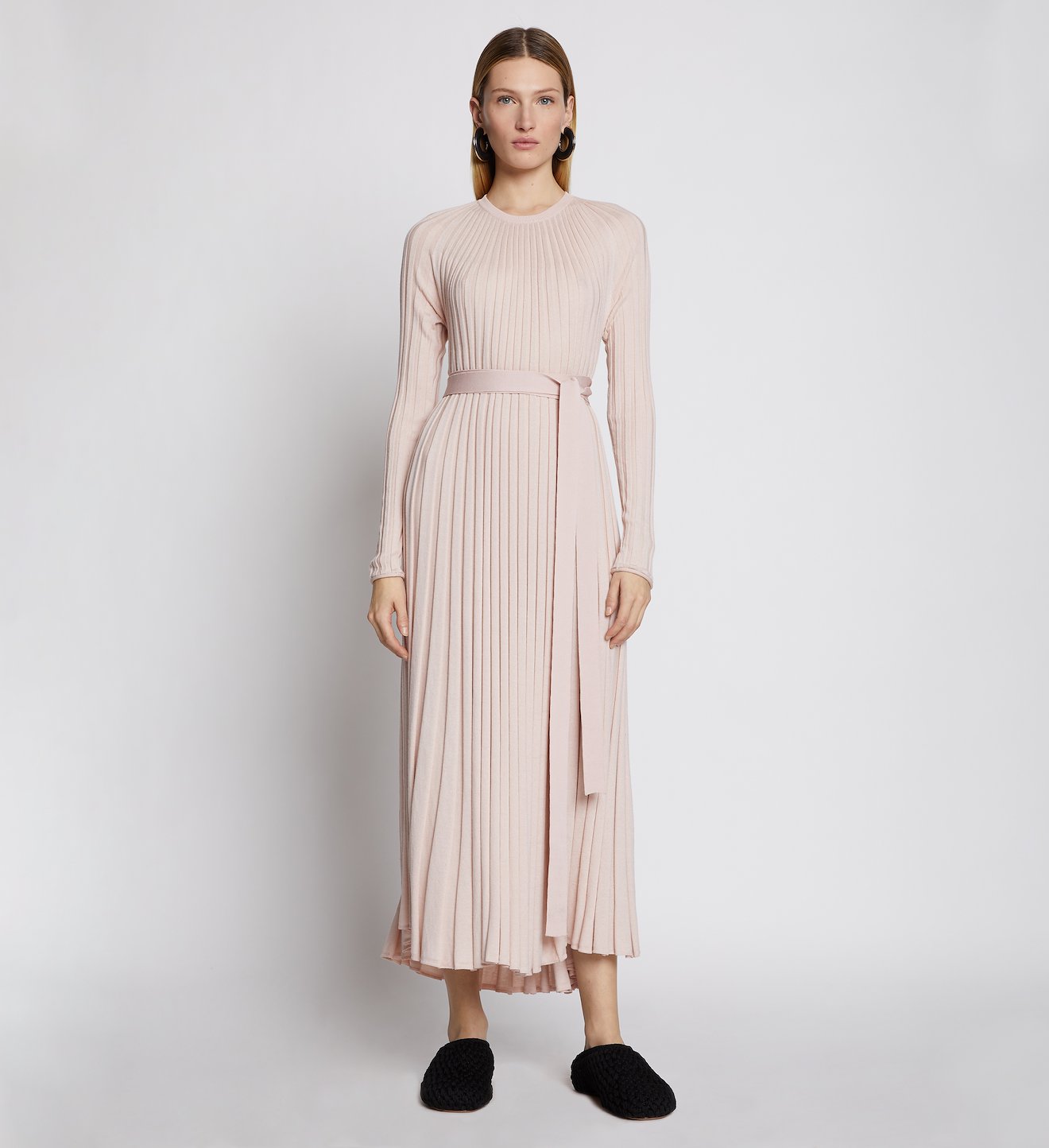 Silk Cashmere Pleated Dress
