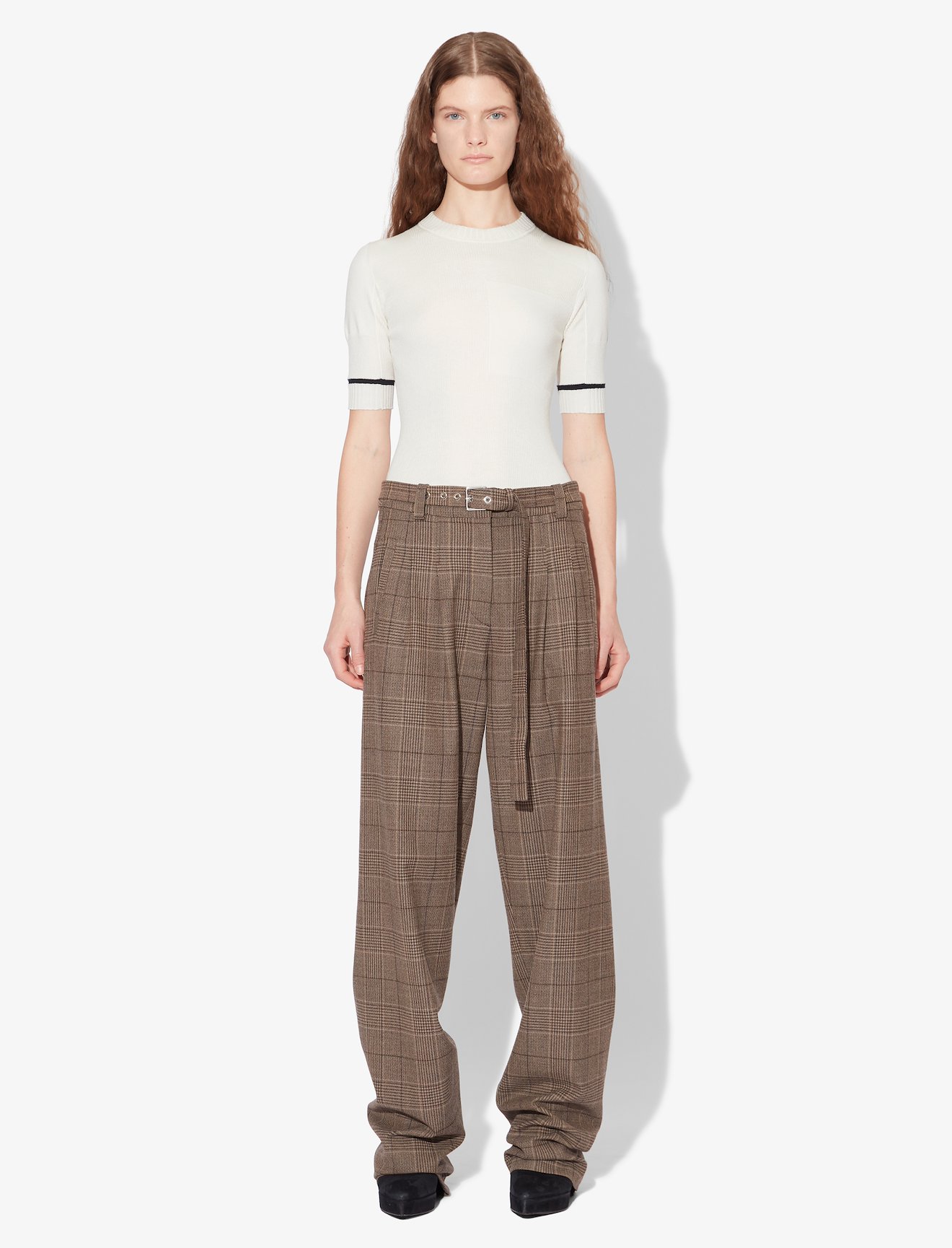 Silk Cashmere Rib Knit Top #1