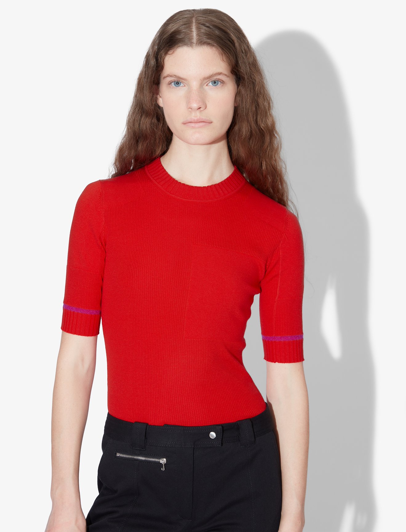 Silk Cashmere Rib Knit Top #3
