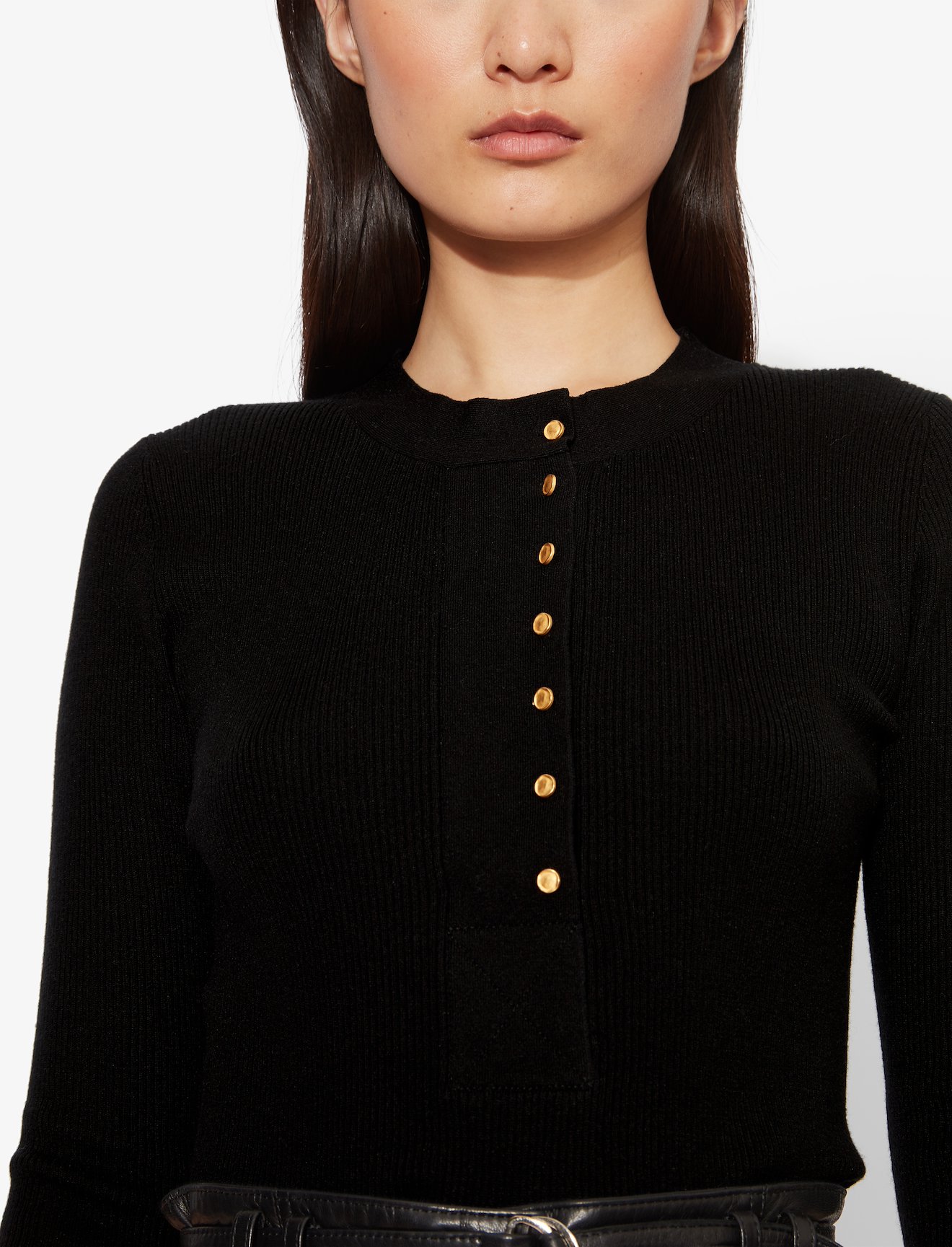 Silk Cashmere Short Sleeve Knit Henley #3