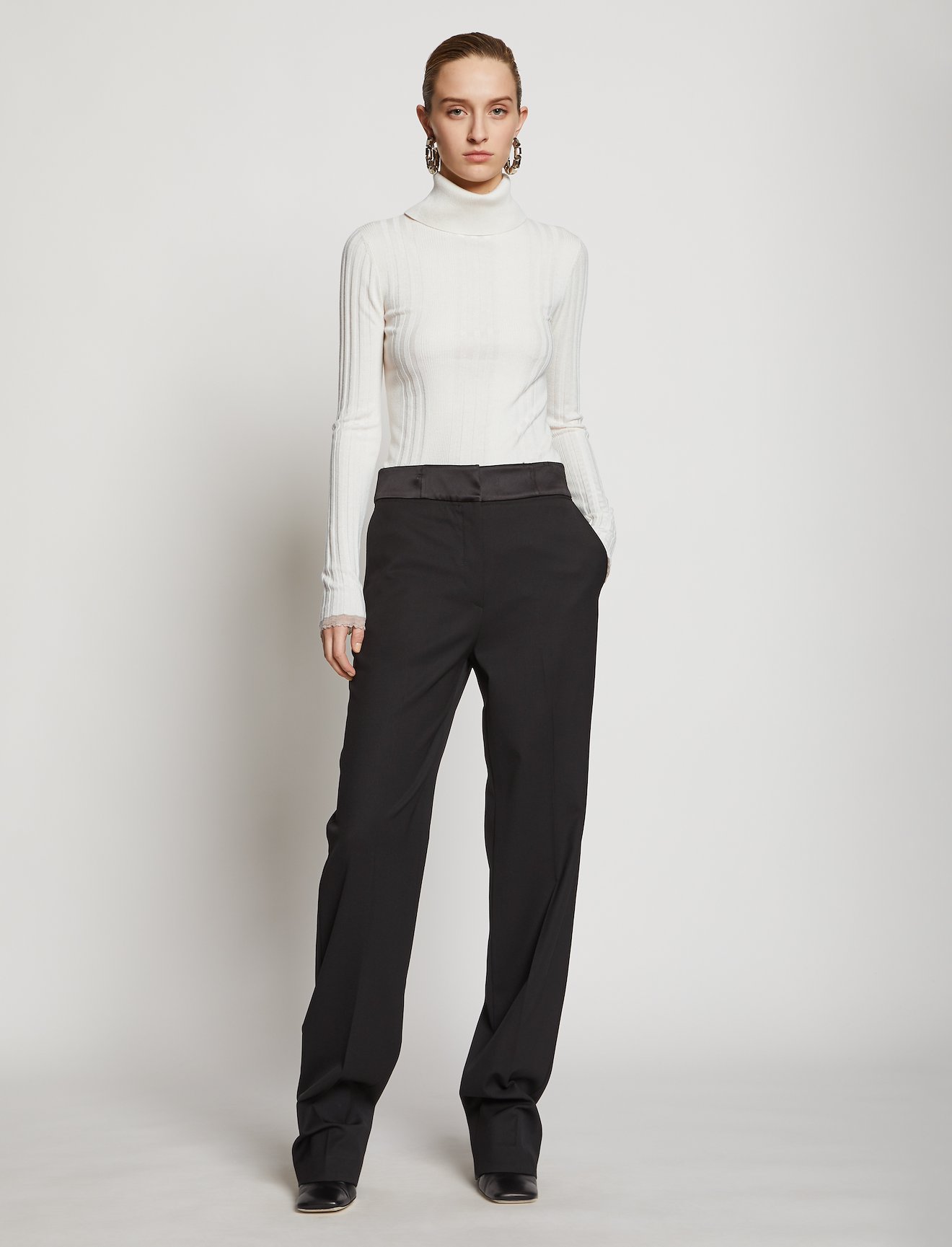 Silk Cashmere Turtleneck Knit Top #1