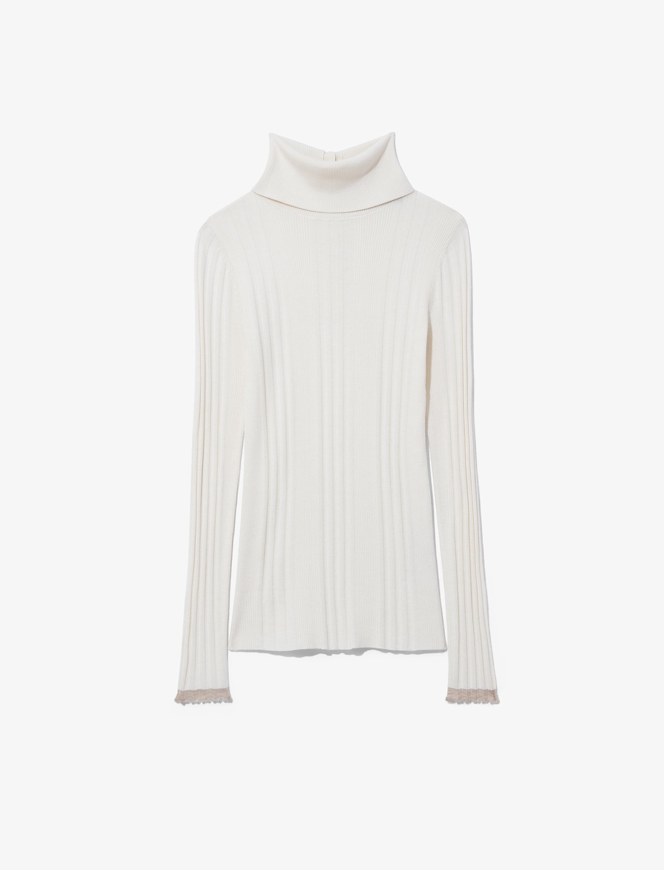 Silk Cashmere Turtleneck Knit Top #4