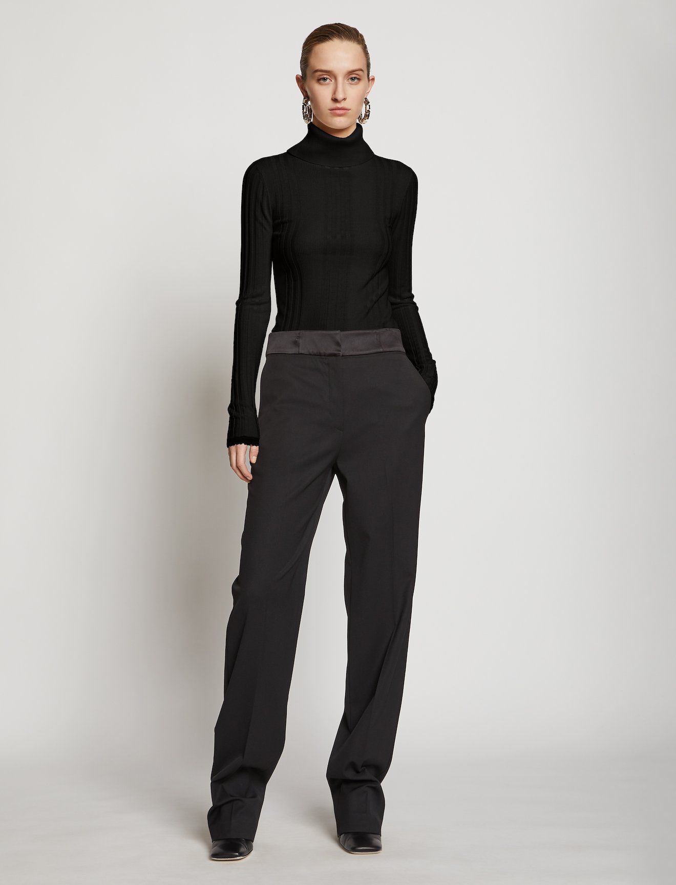 Silk Cashmere Turtleneck Knit Top #1