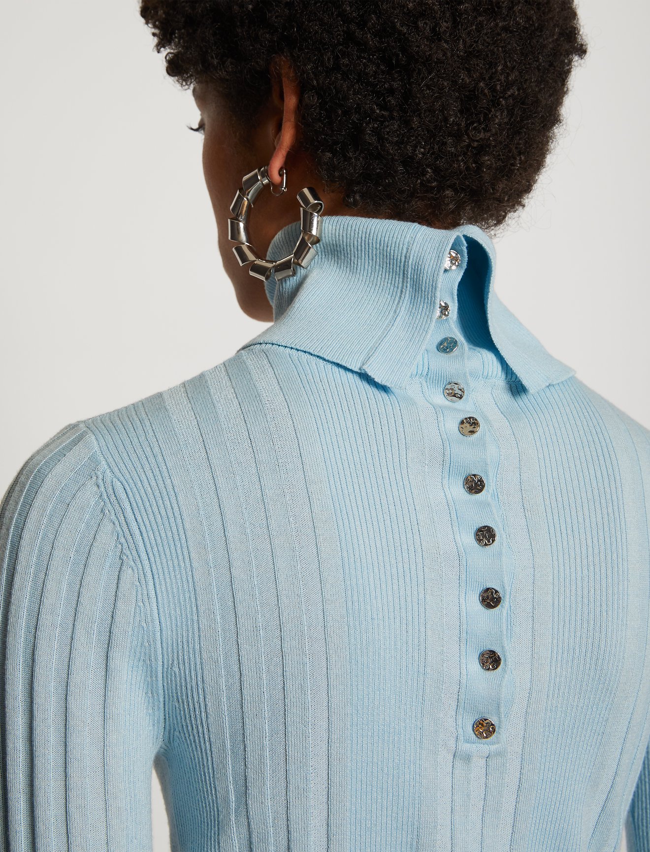 Silk Cashmere Turtleneck Knit Top #3