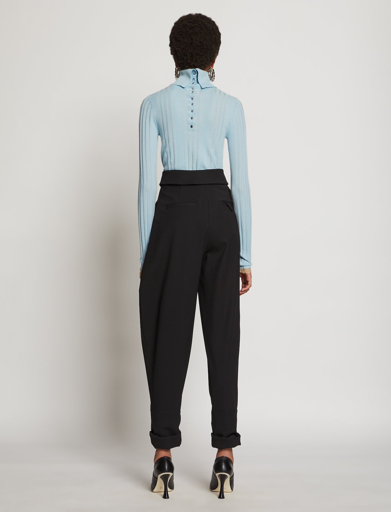 Silk Cashmere Turtleneck Knit Top #2