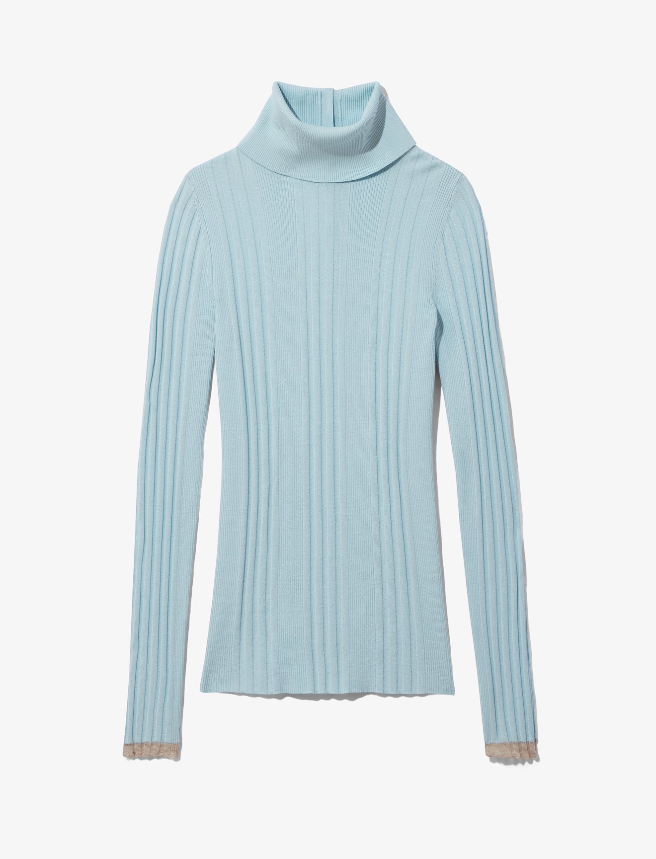 Silk Cashmere Turtleneck Knit Top #4