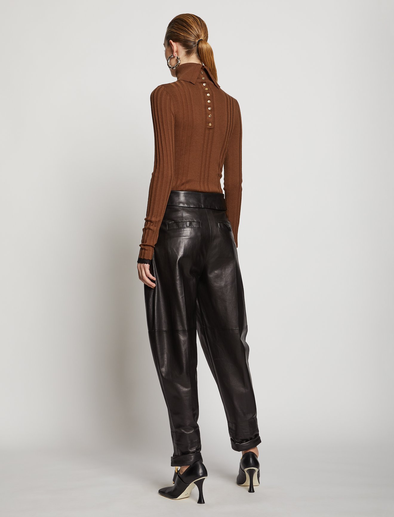 Silk Cashmere Turtleneck Knit Top #2
