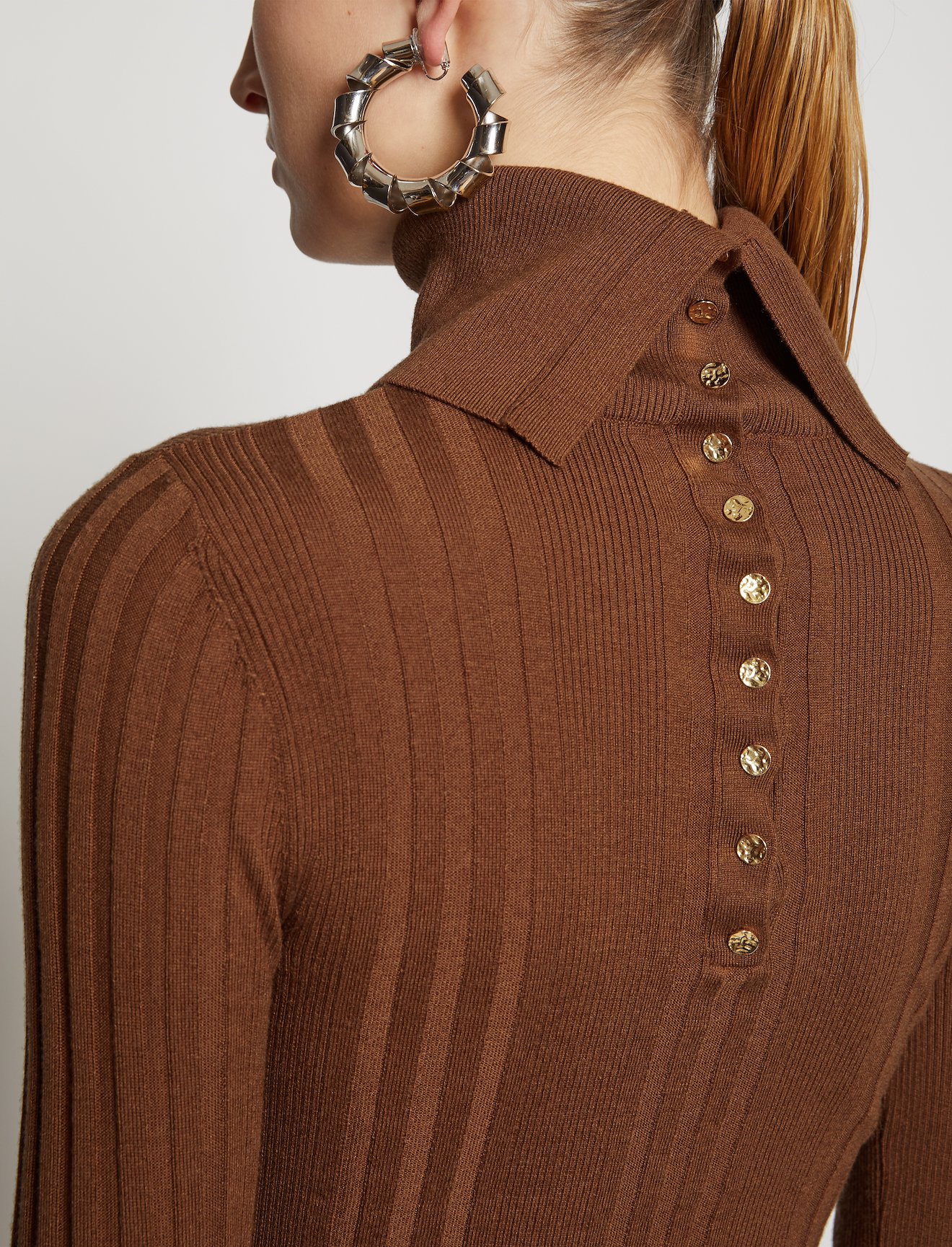 Silk Cashmere Turtleneck Knit Top #3