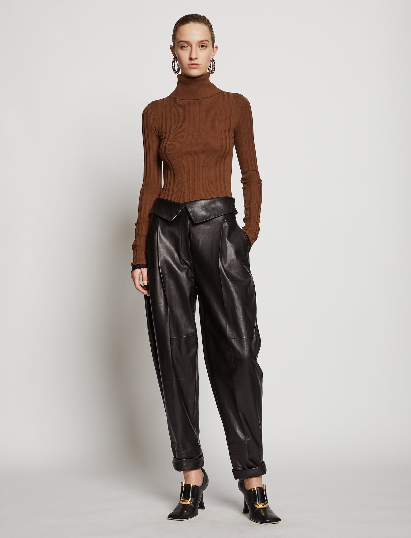 Silk Cashmere Turtleneck Knit Top #1