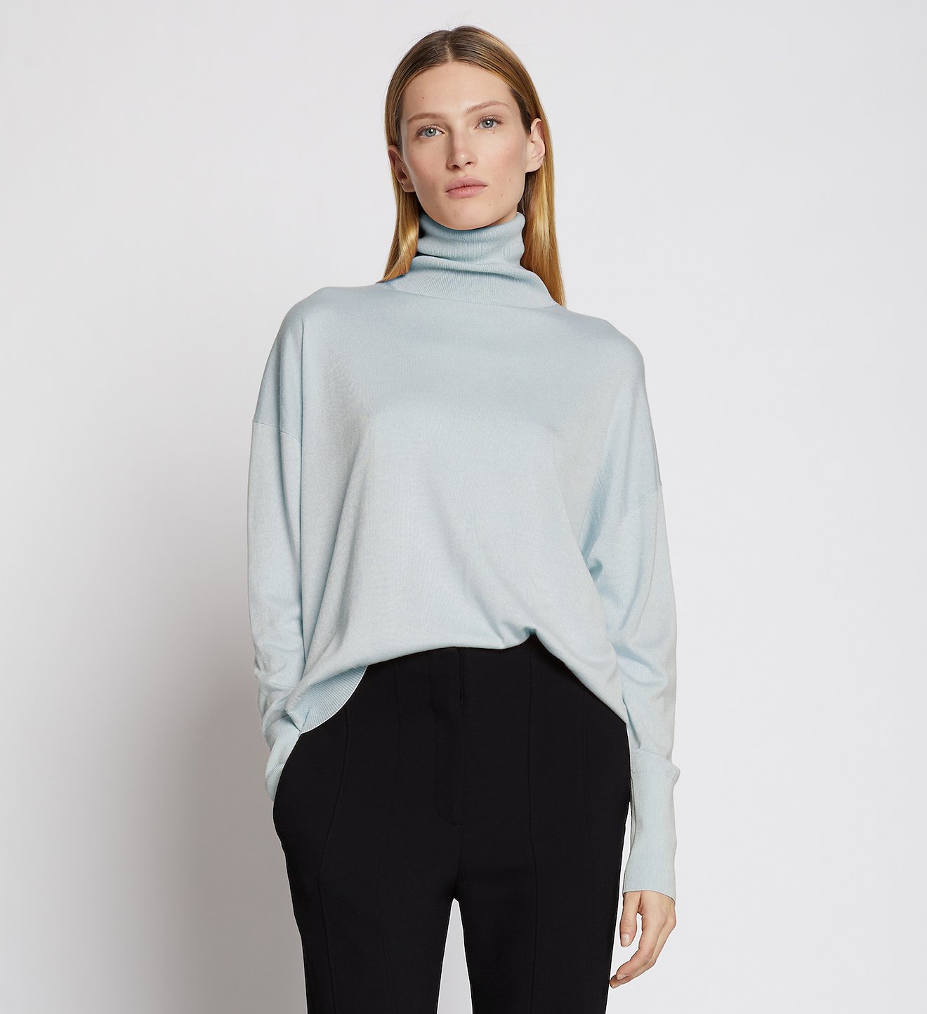 Silk Cashmere Turtleneck