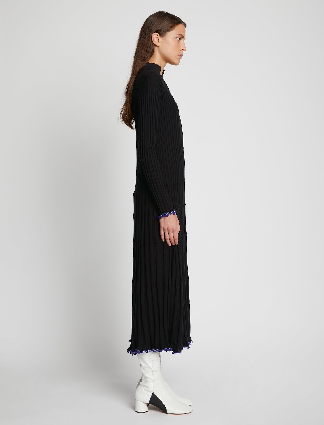 Silk Cashmere V-Neck Dress #1
