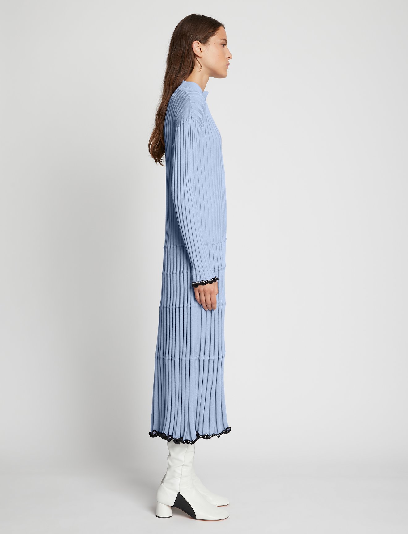 Silk Cashmere V-Neck Dress #1