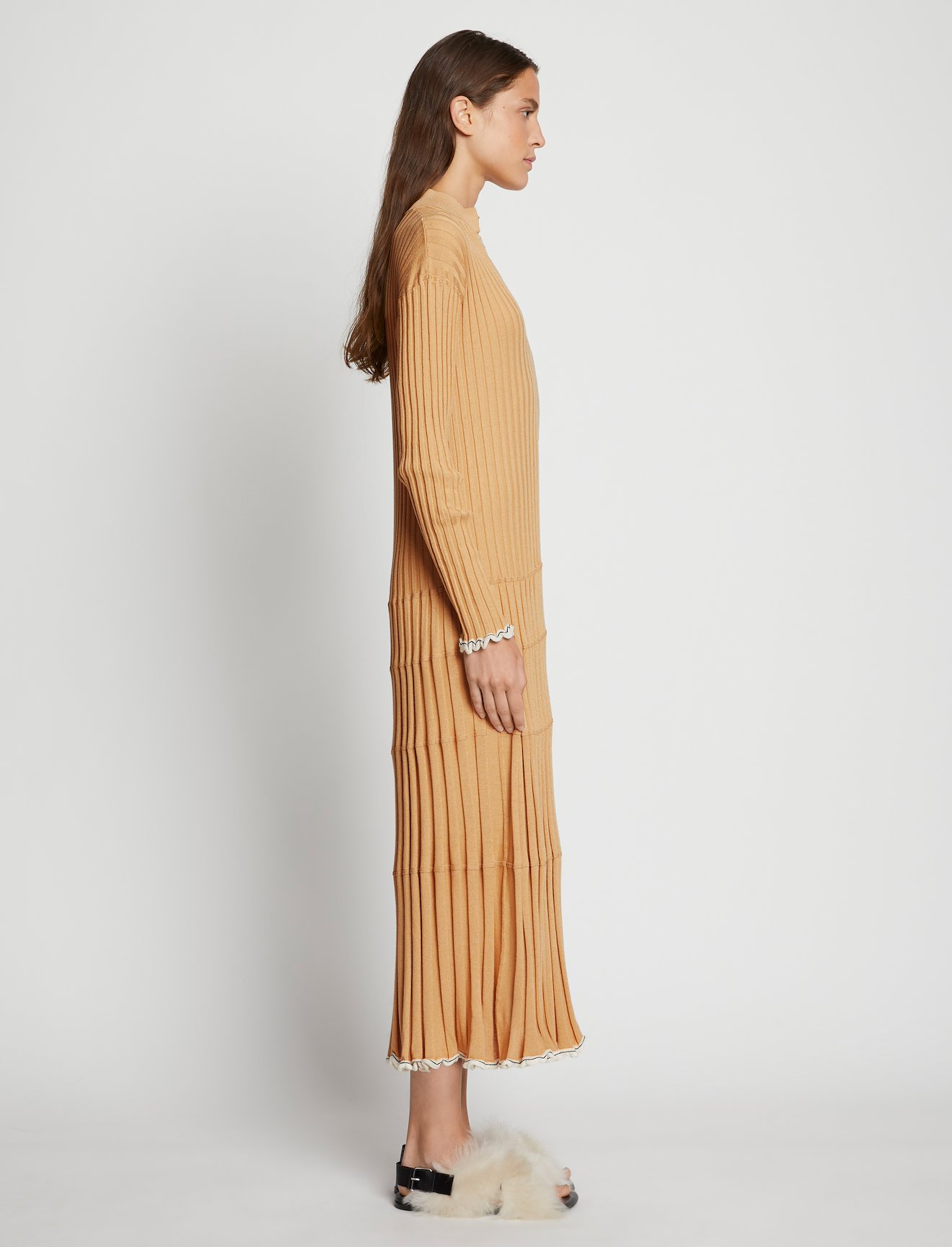 Silk Cashmere V-Neck Dress #1