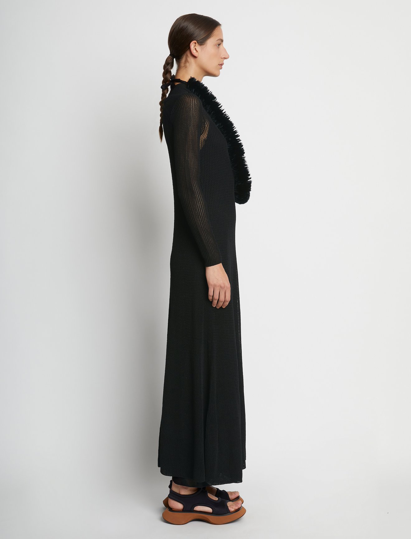 Silk Cotton Mesh Knit Dress #1
