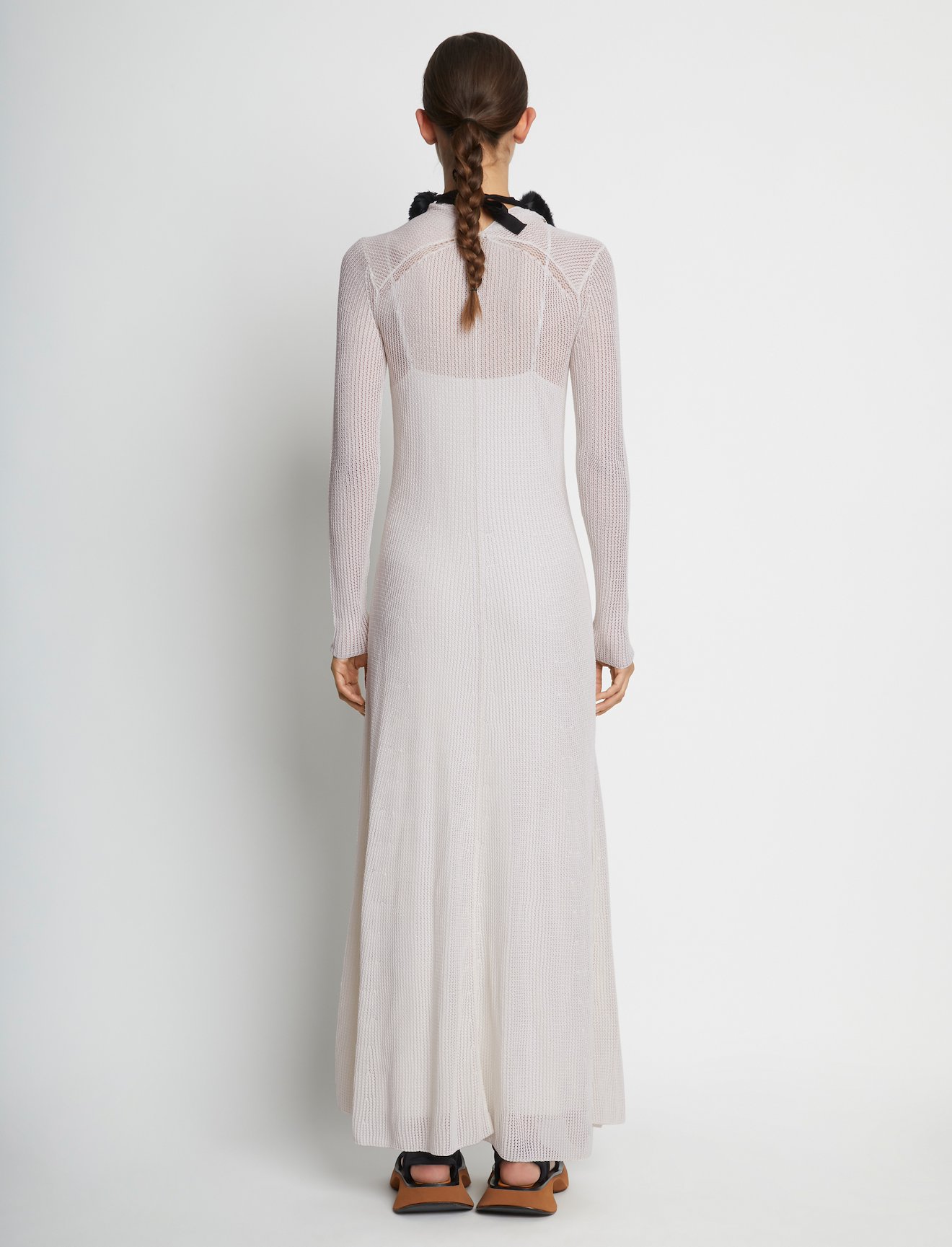 Silk Cotton Mesh Knit Dress #2