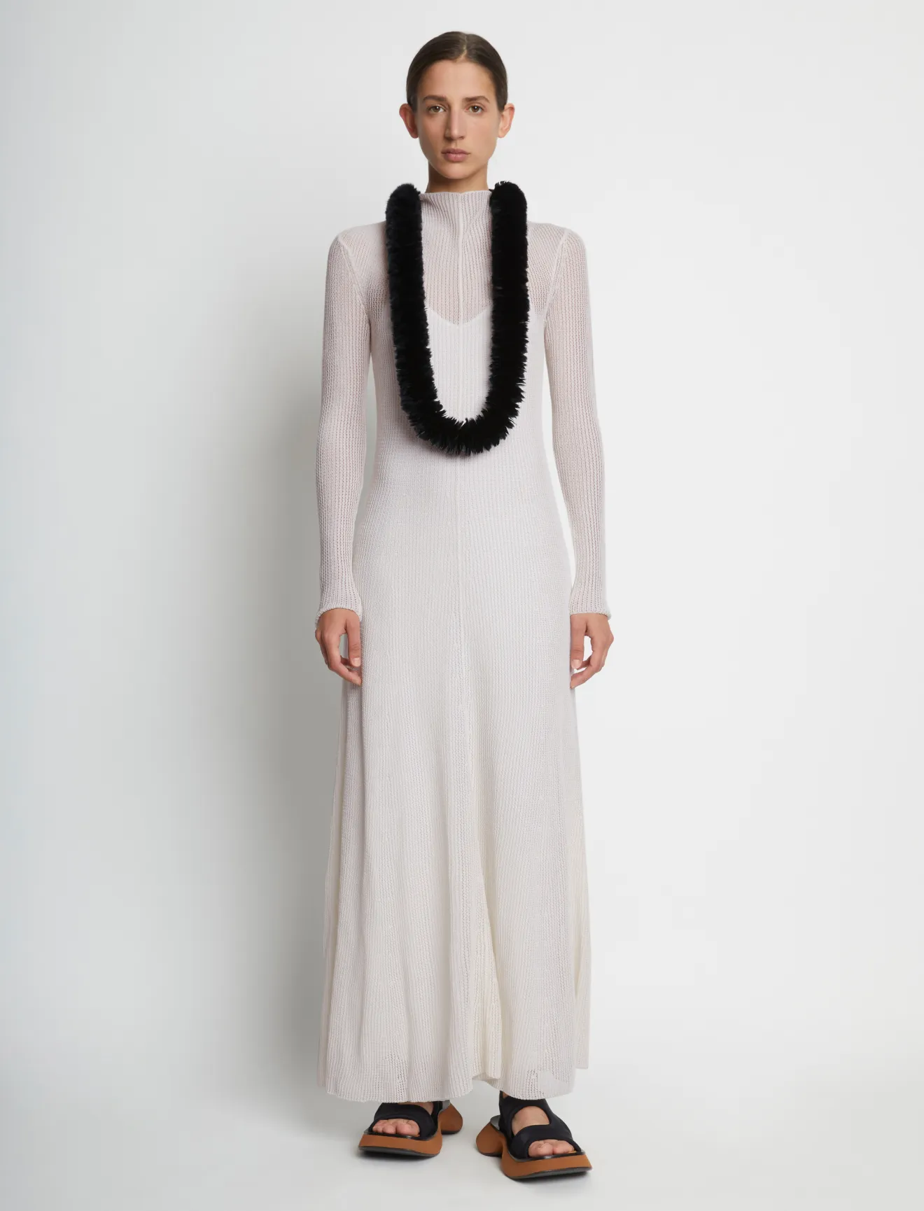 mesh knit dress