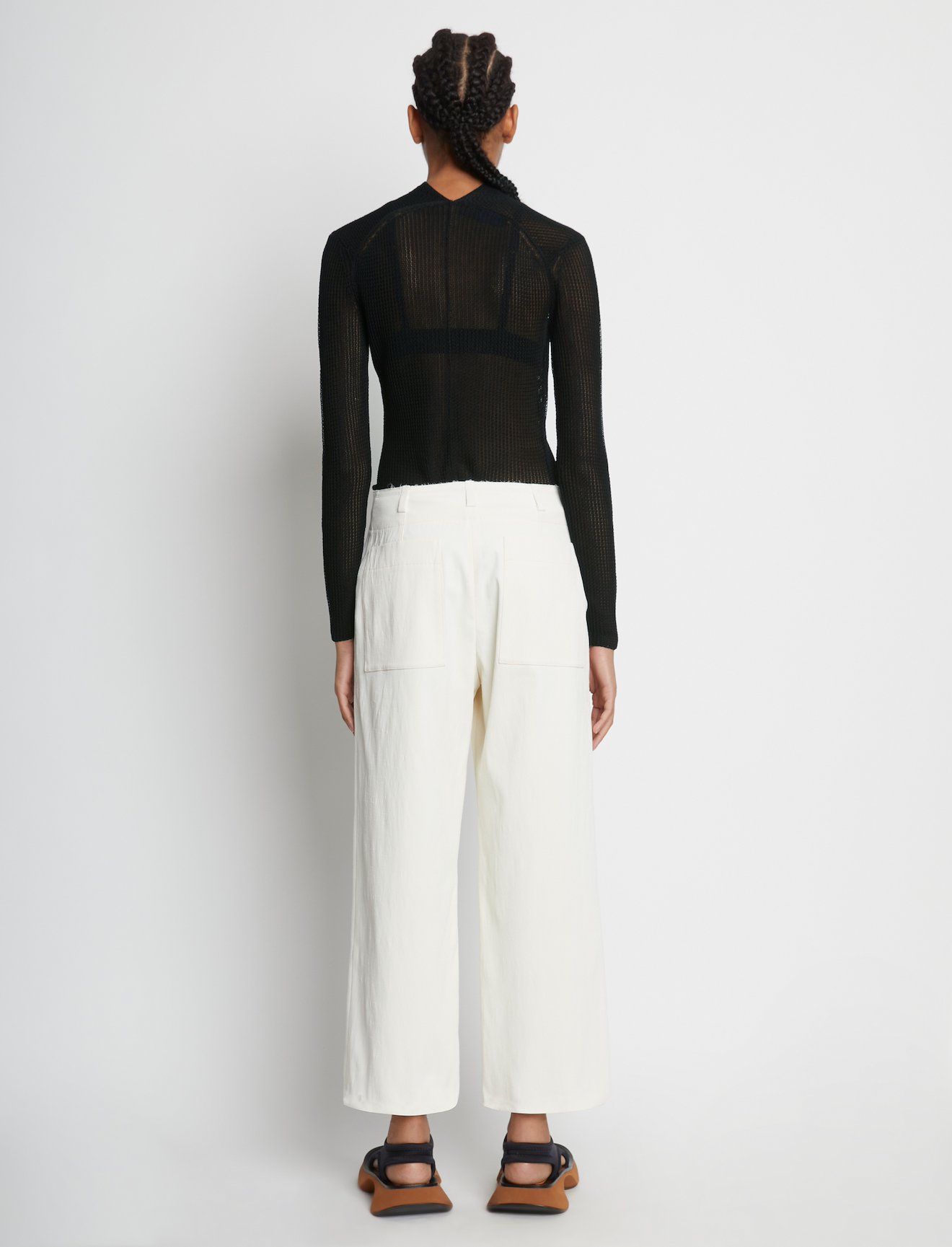 Silk Cotton Mesh Knit Top #3