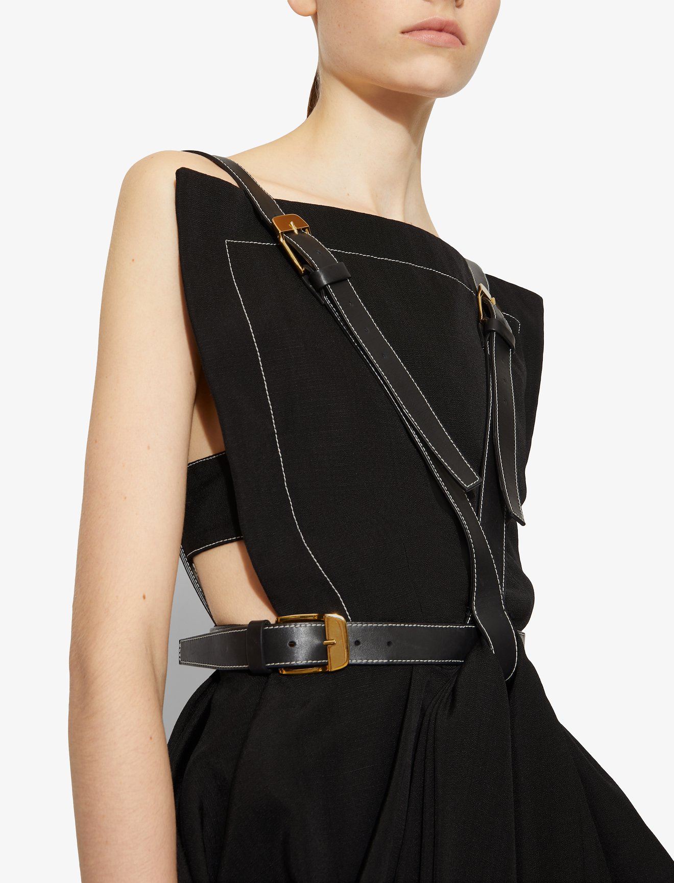 Silk Suiting Apron Dress #3
