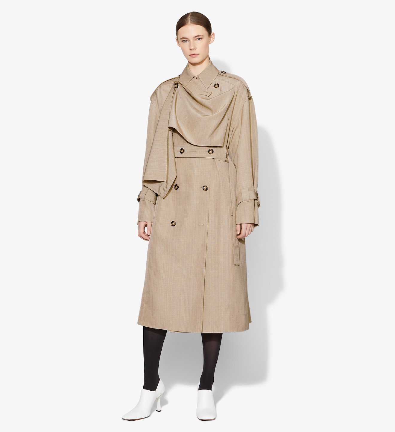 Silk Suiting Oversized Trench