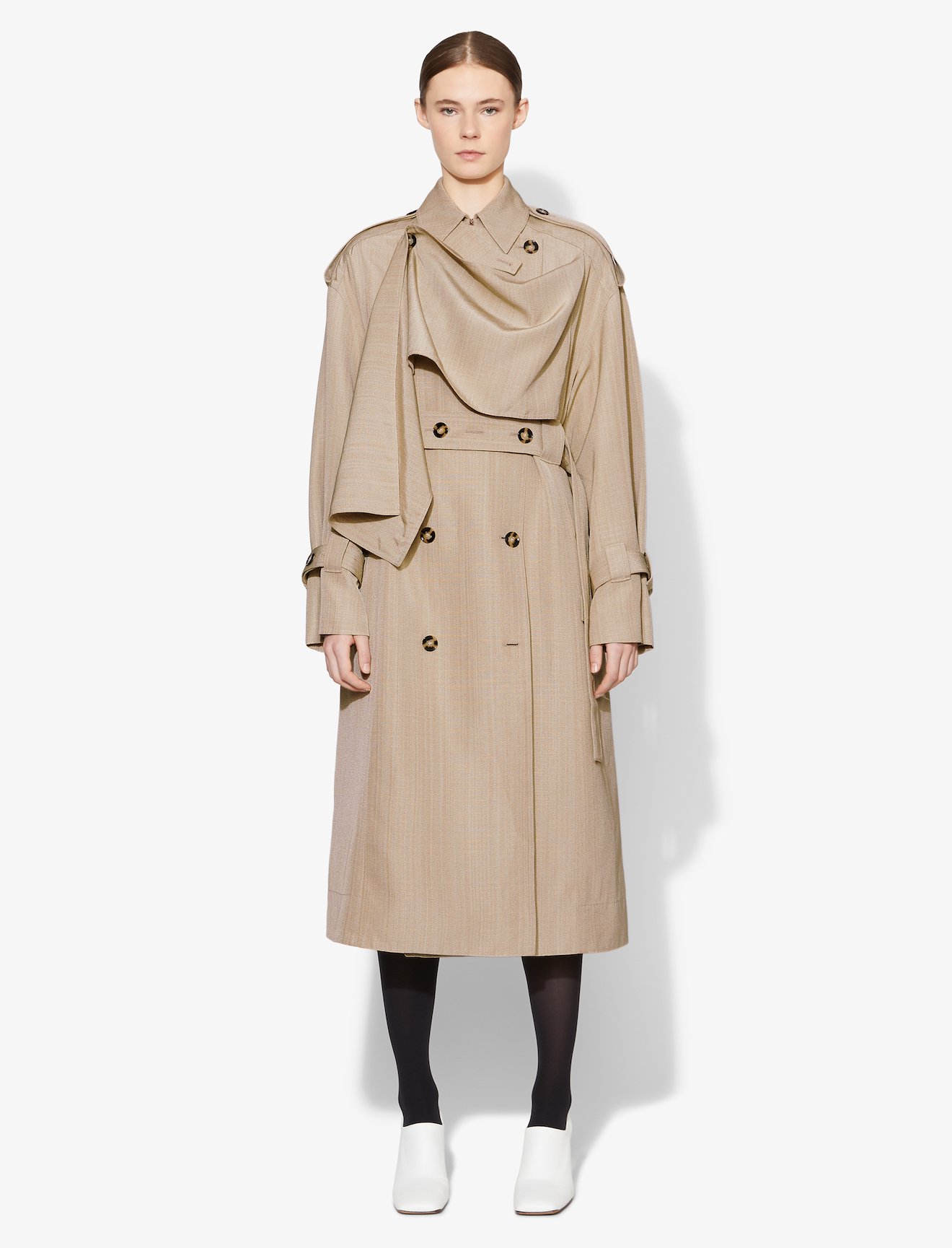 Silk Suiting Oversized Trench #1
