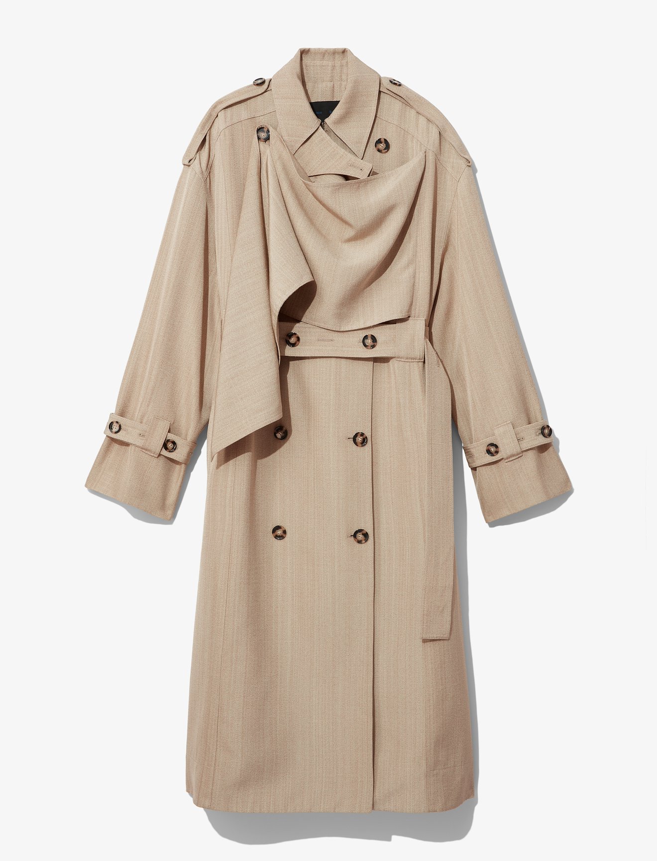 Silk Suiting Oversized Trench #4
