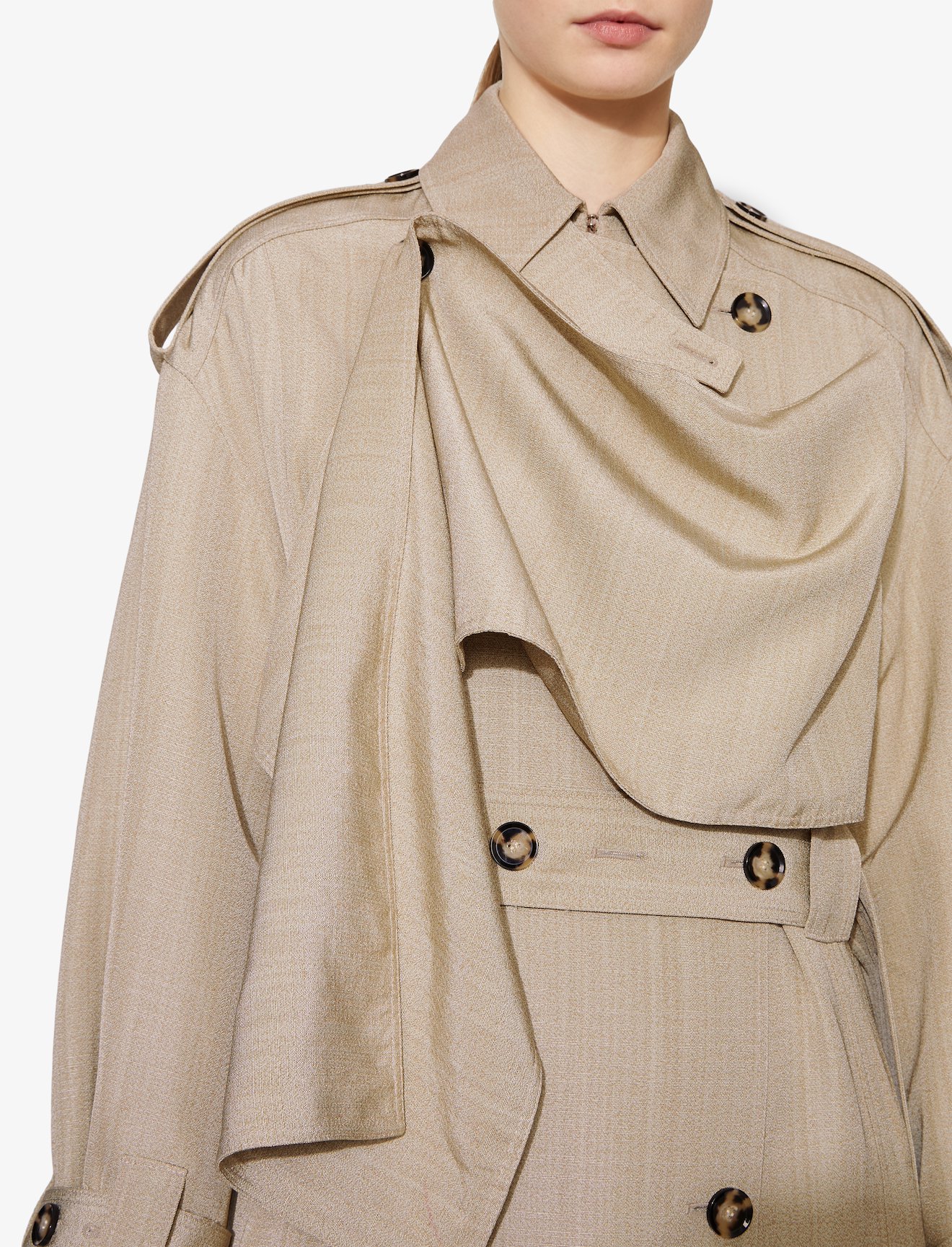 Silk Suiting Oversized Trench #3