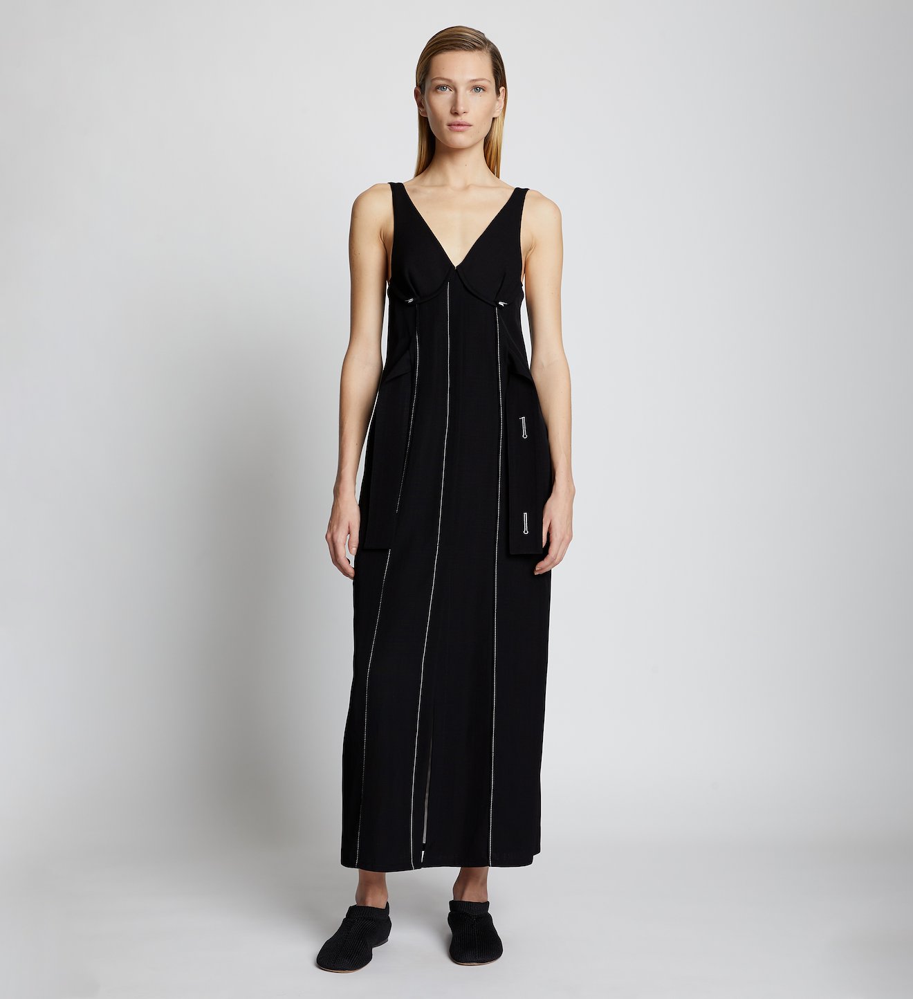 Silk Viscose Belted Dress