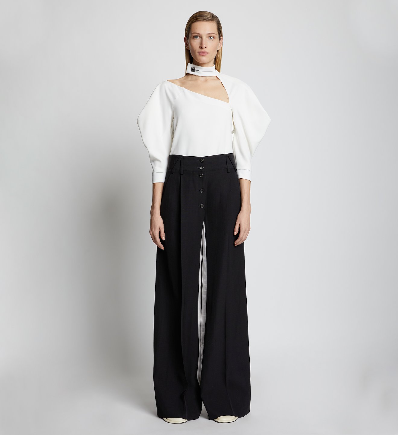 Silk Viscose Tuxedo Pant