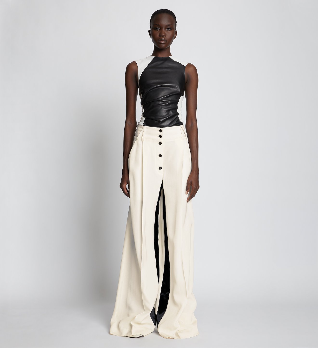Silk Viscose Tuxedo Pant
