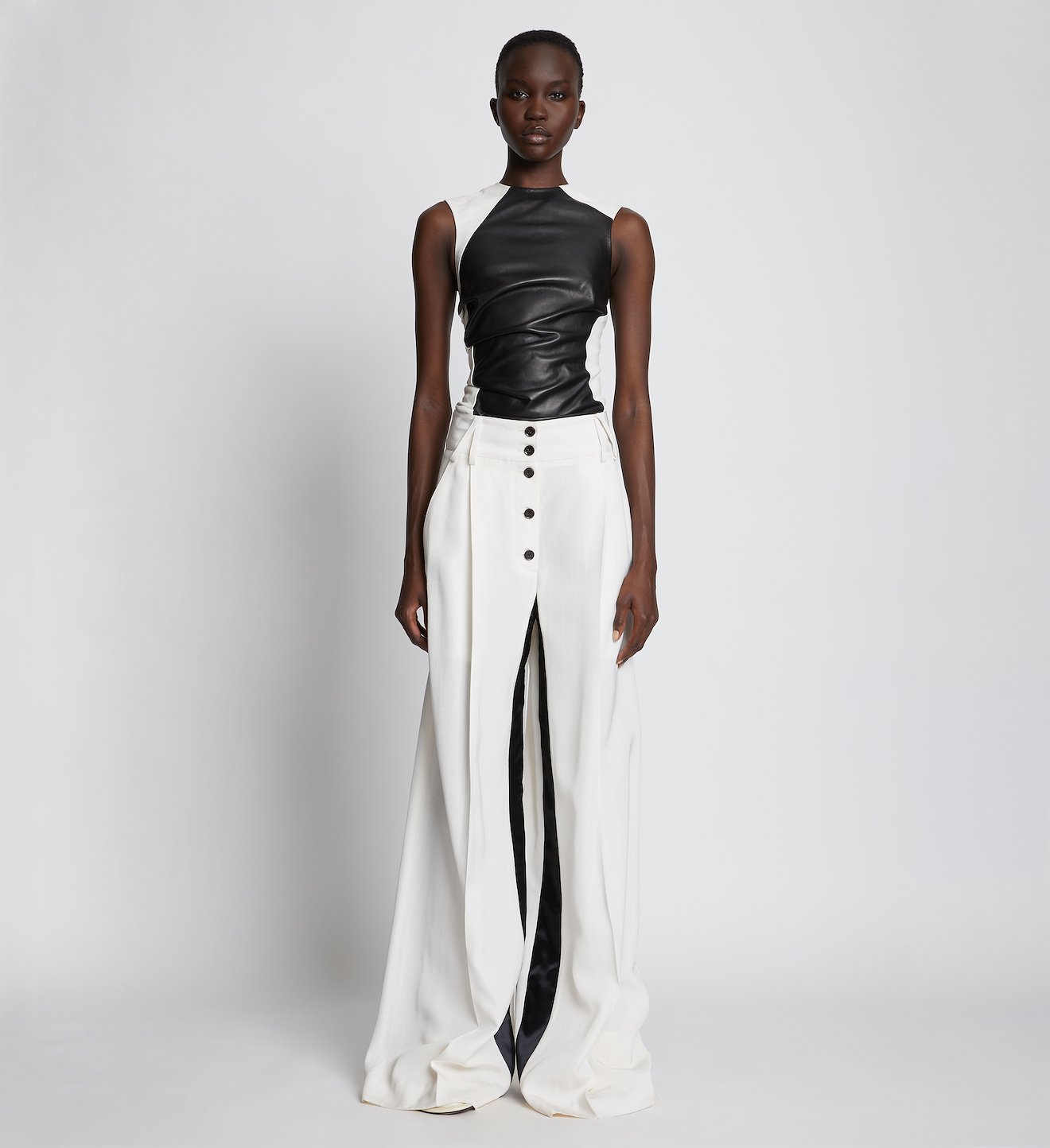 Silk Viscose Tuxedo Pants