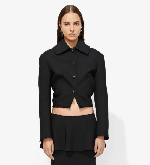 Single Breasted Cropped Jacket