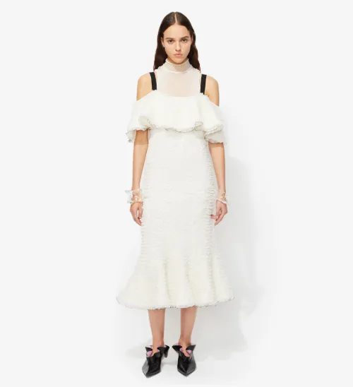Proenza Schouler Sleeveless Knit Ruffle Dress Official Site Sleeveless Knit Ruffle Dress