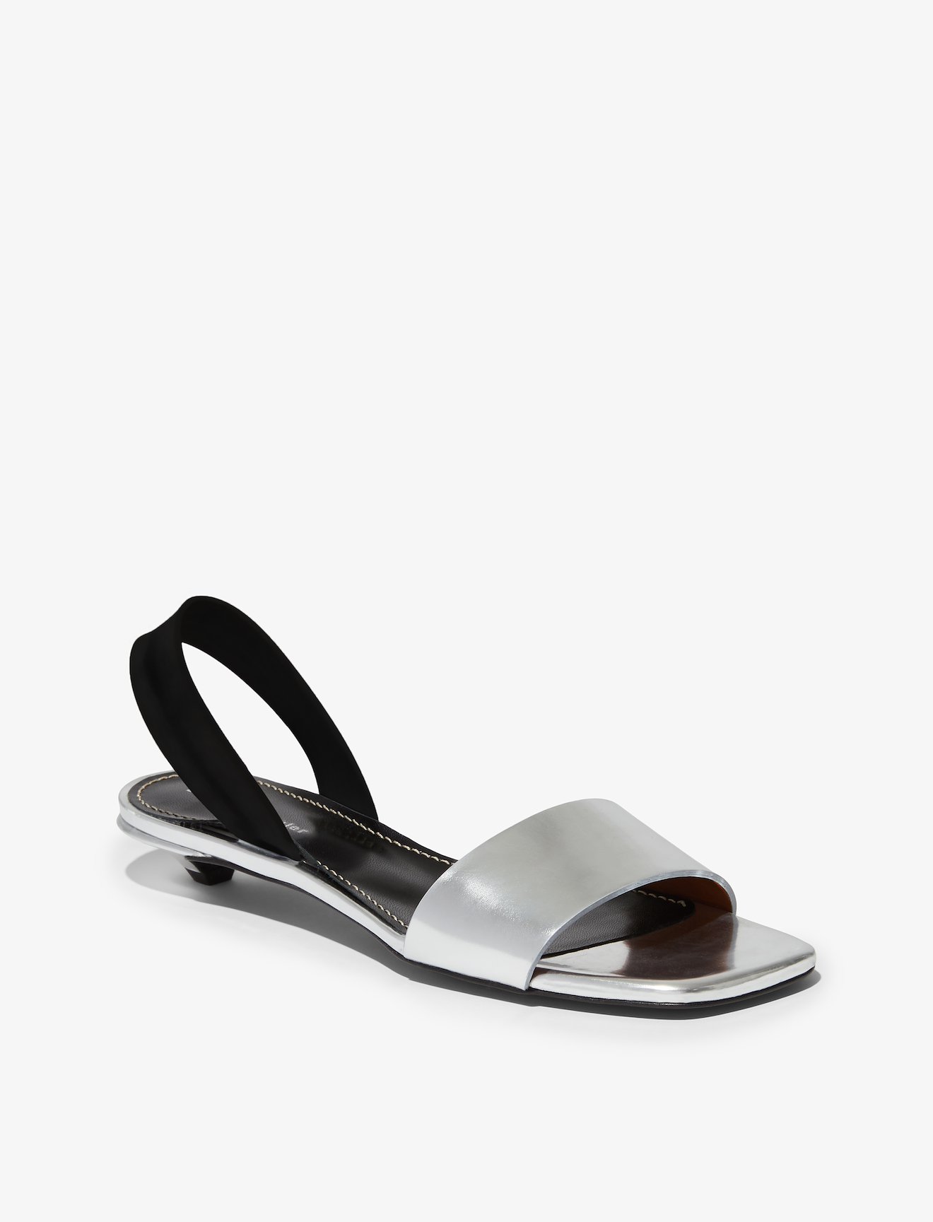 Slingback Patent Low Heel Sandals #1
