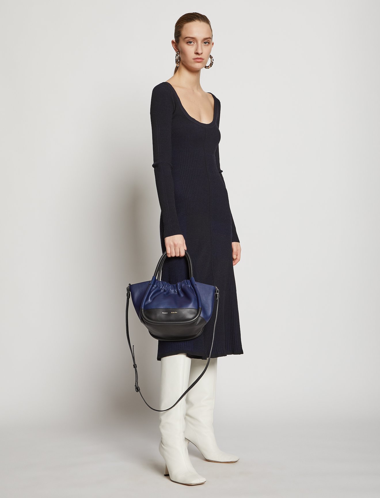 Small Colorblock Ruched Crossbody Tote #2