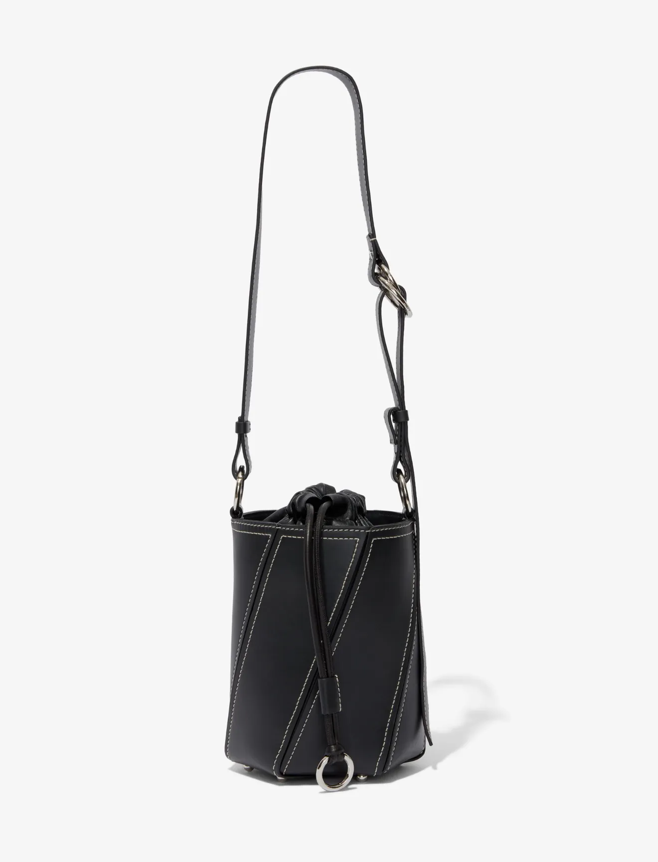 small drawstring bucket bag