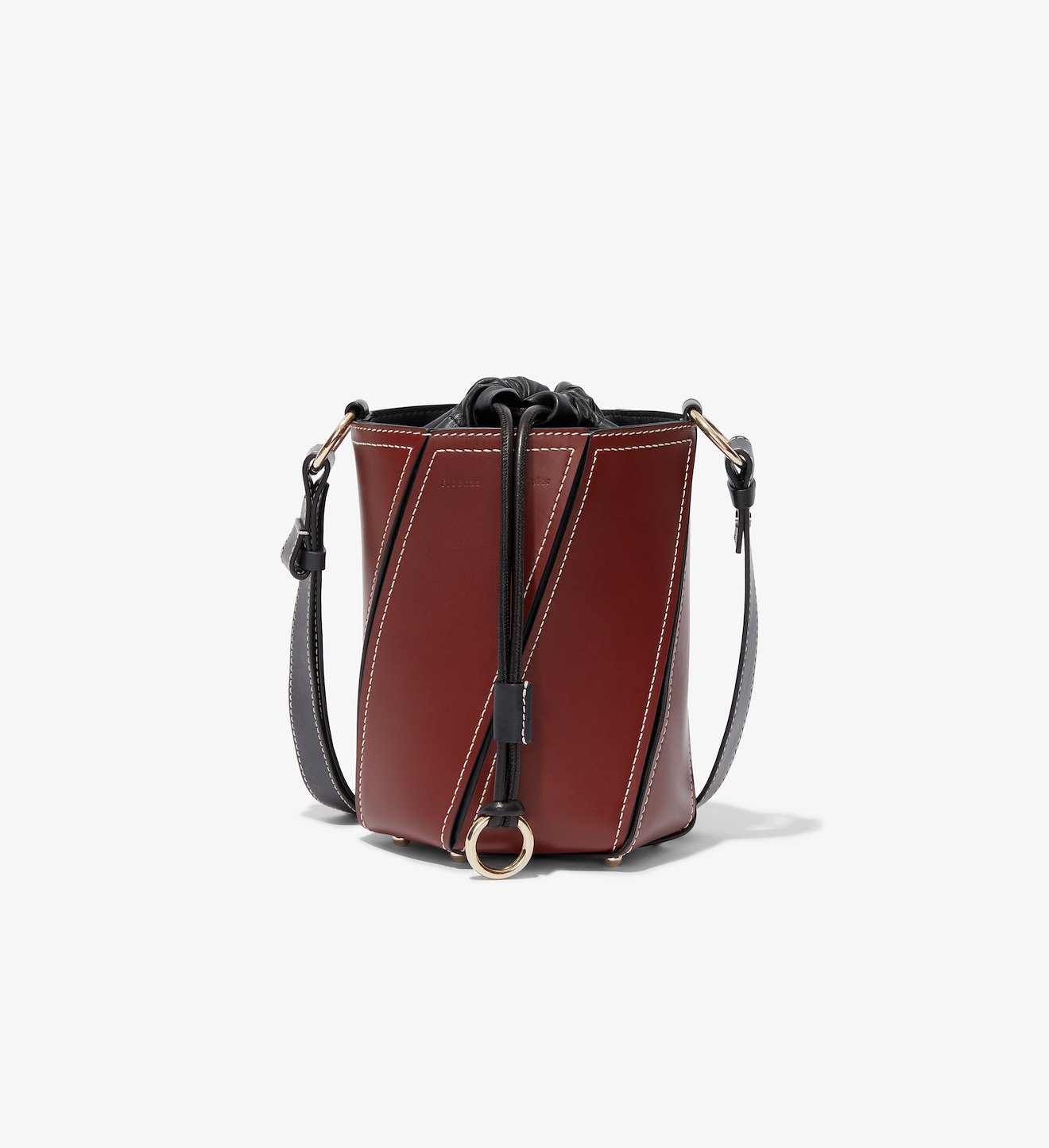 Small Drawstring Hex Bucket Bag