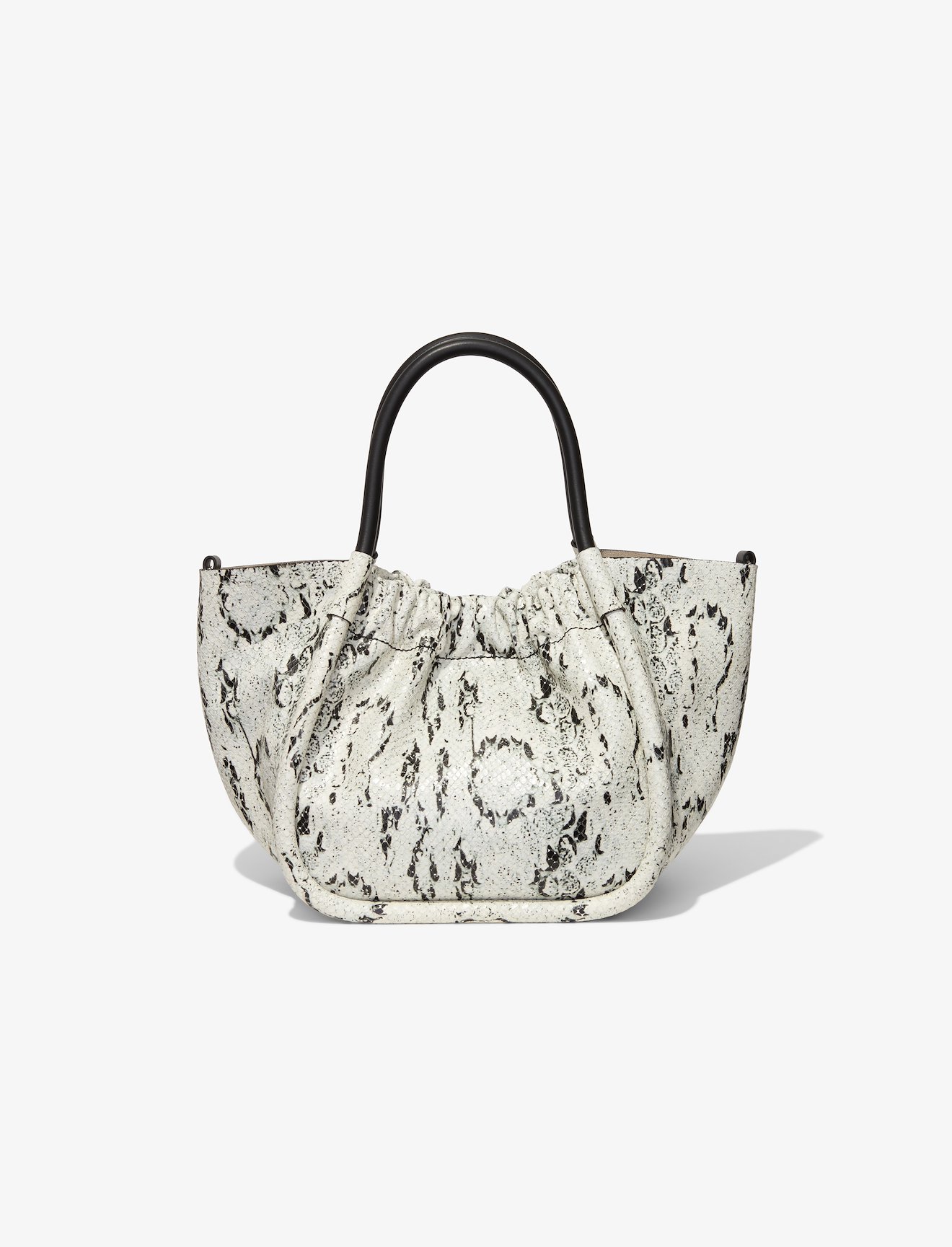 Small Snake Embossed Ruched Crossbody Tote #3