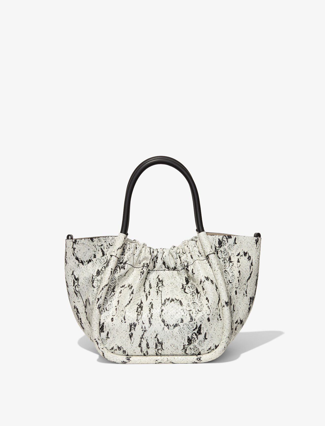 Small Snake Embossed Ruched Crossbody Tote #3