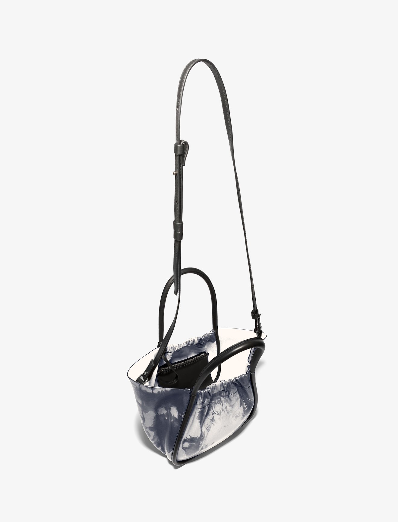 Small Tie Dye Ruched Crossbody Tote #3
