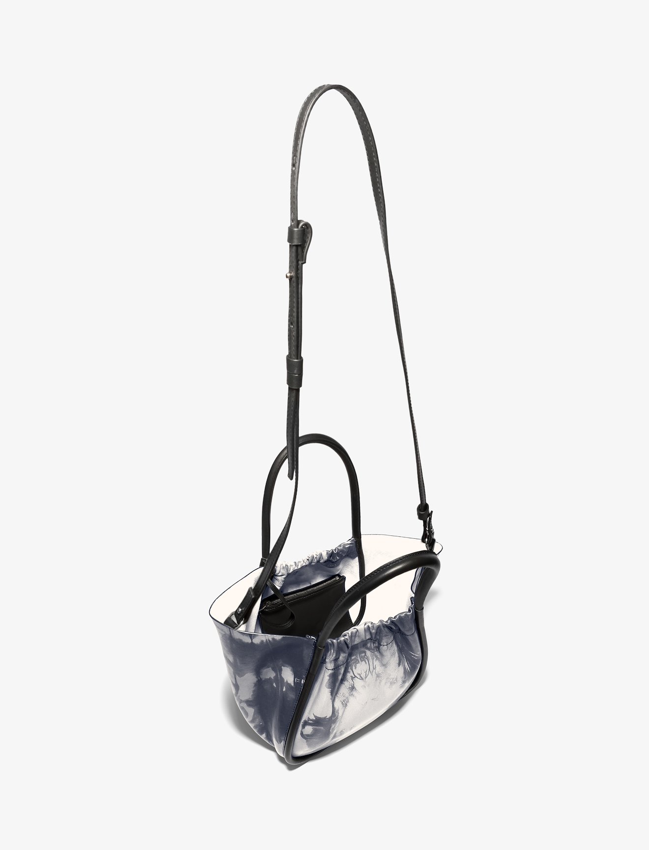 Small Tie Dye Ruched Crossbody Tote #4