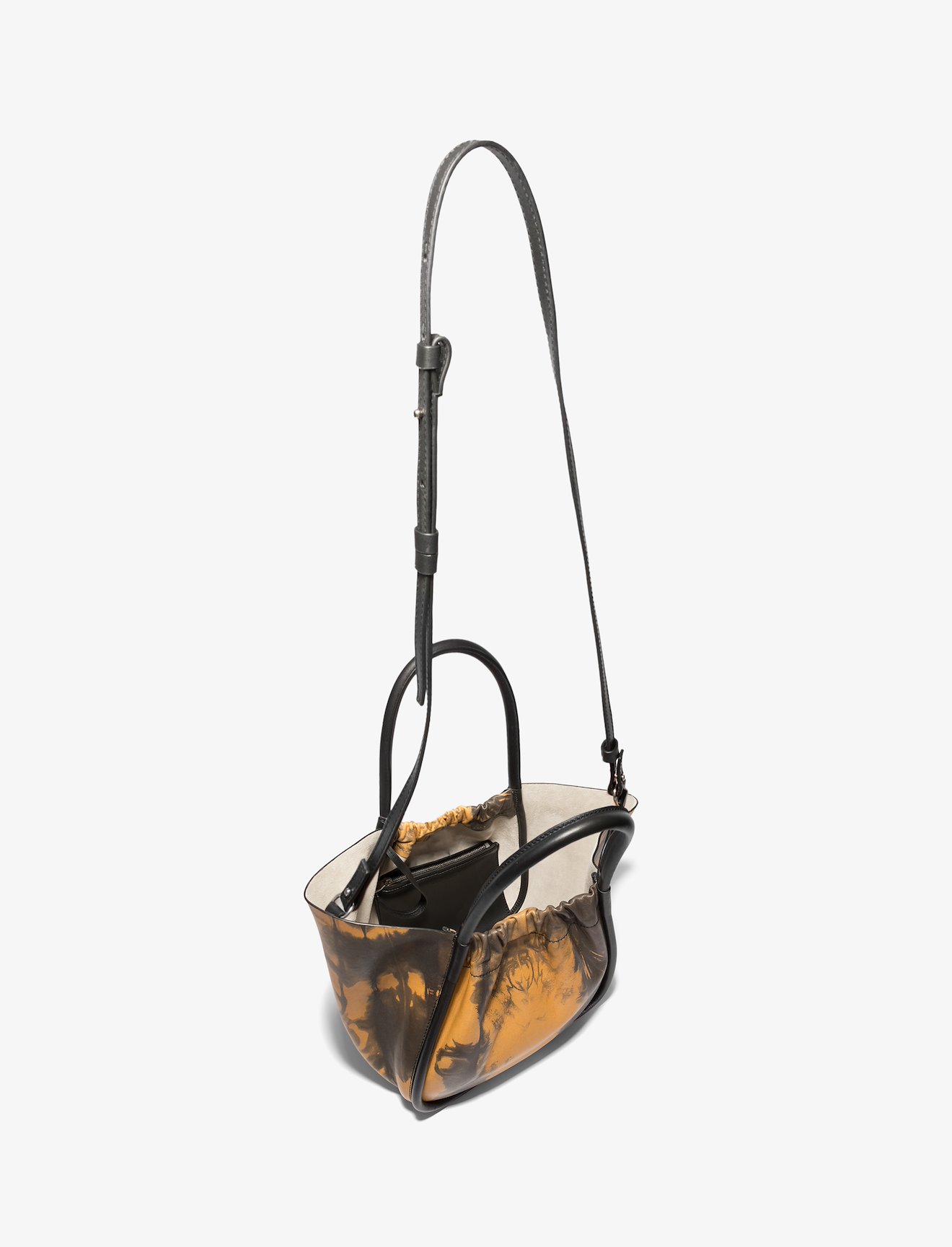 Small Tie Dye Ruched Crossbody Tote #3