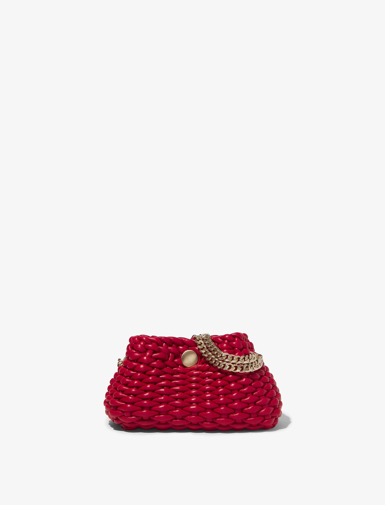 Small Woven Leather Chain Tobo Bag #5
